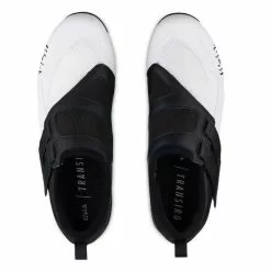 Fizik Transiro R4 Powerstrap Tri Shoes -Cykler Salg Fizik Transiro R4 Powerstrap Shoes Cycling Shoes Black White 2019 TRR4PSMI1102038 2