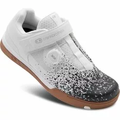 Crankbrothers Mallet Boa MTB Clipless Cycling Shoes (25th Annive 8 Crankbrothers Mallet Boa MTB Clipless Cycling Shoes (25th Annive -Cykler Salg Mallet BOA White Black Splatter 3quarter